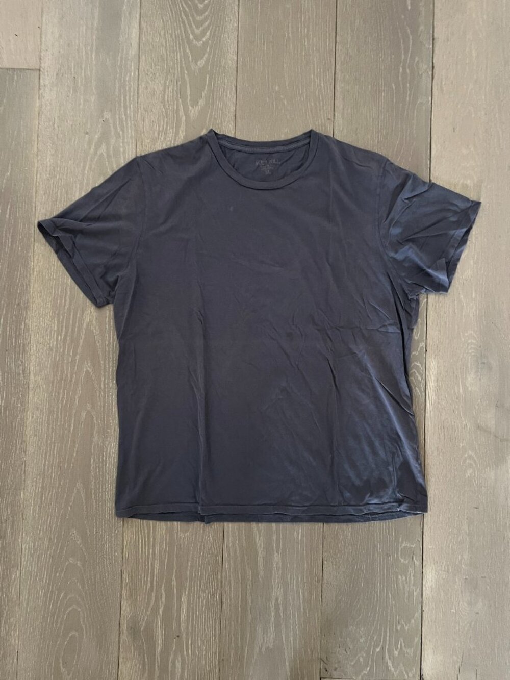Alex Mill Navy Cotton Crewneck T-Shirt — Navy, XL